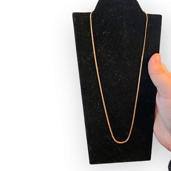 Monet Vintage 1940s Triple Gold-plated Serpentine Chain Necklace - Picture 4 of 14